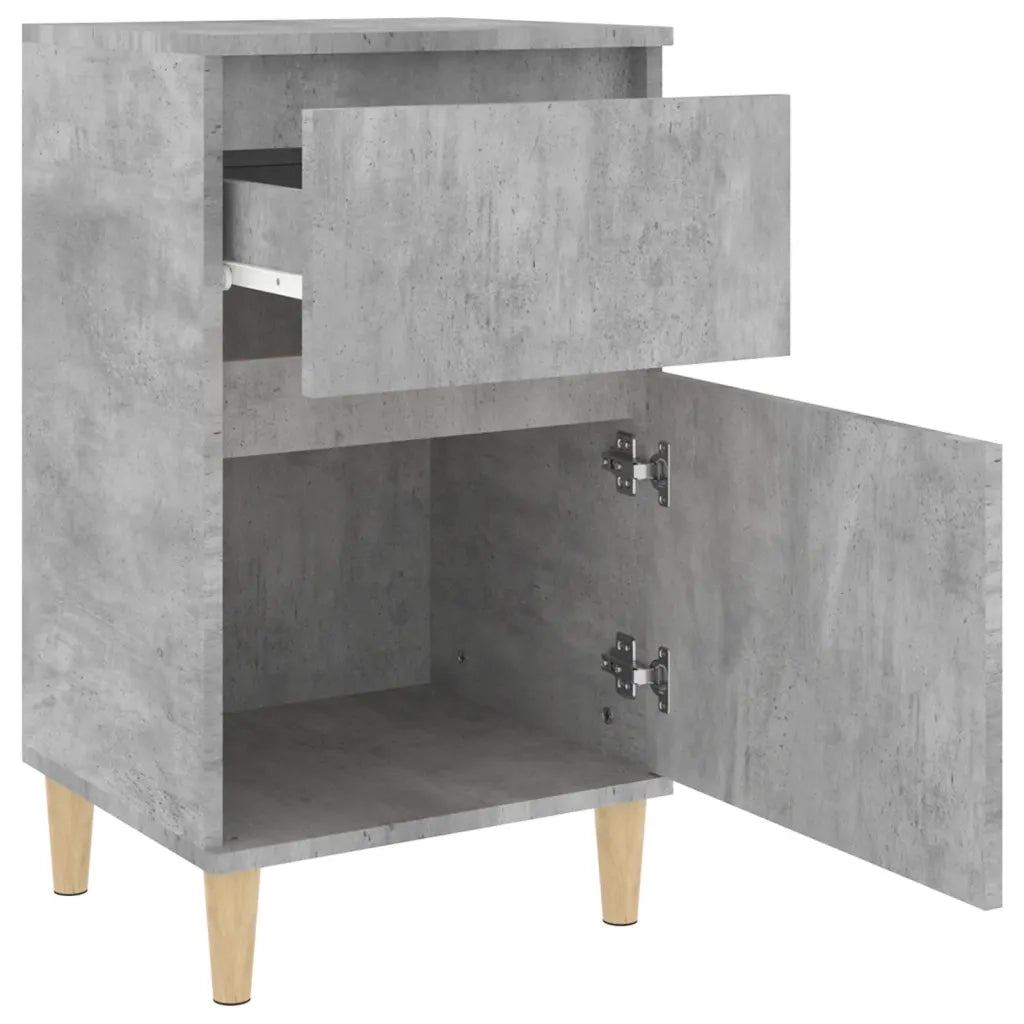 Comodini 2 pz Grigio Cemento 40x35x70 cm 819701