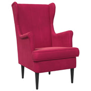Poltrona Rosso Vino Velluto