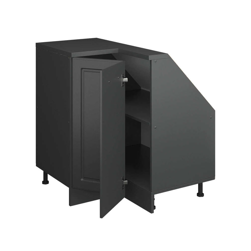 Mobile cucina angolare per sottotetto R-Line Antracite rustico/Antracite 75.6 cm con 1 porta Vicco