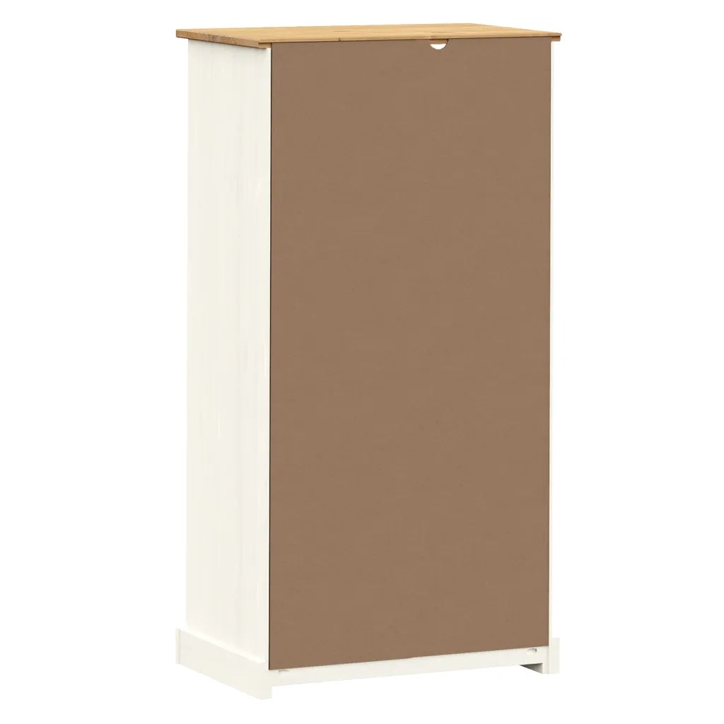 Libreria-Scaffale per Libri-Mobile di Stoccaggio VIGO 60x35x114,5 cm in Legno Massello di Pino Bianco