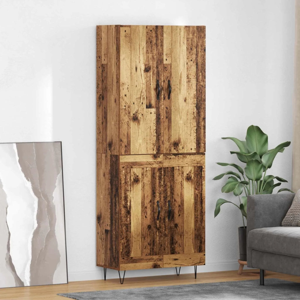 Credenza 2 pcs Legno vecchio Legno multistrato