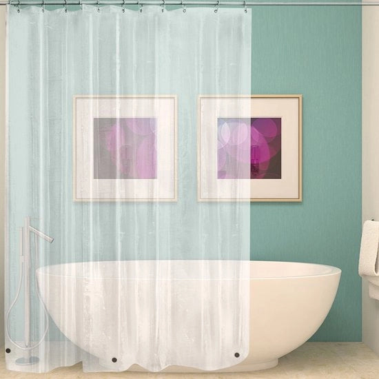 180 x 180 cm tenda per doccia 3D stampata Impermeabile e resistente alla muffa separazione per bagno Tende universali per doccia Tenda per doccia impermeabile e trasparente con 3 magneti Sostegno magnetico superpotente per la tenda per doccia