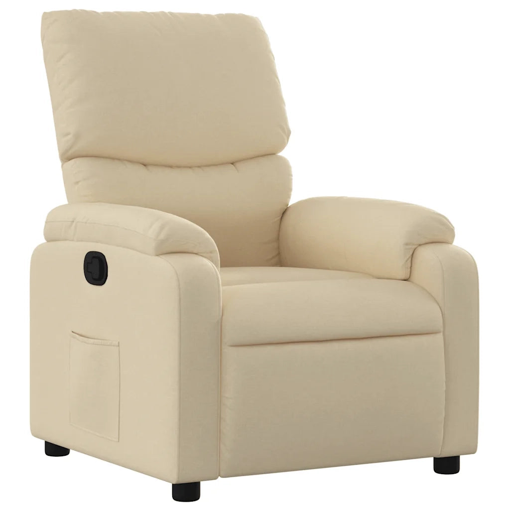 Divano Sedia-Poltrona reclinabile in tessuto color crema 718764