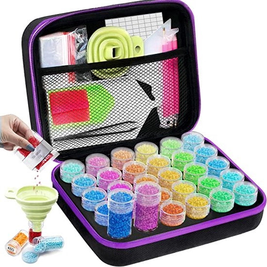 Accessori per pittura a diamanti - Set completo per pittura a diamanti 5D, inclusi foto e accessori per pittura a diamanti