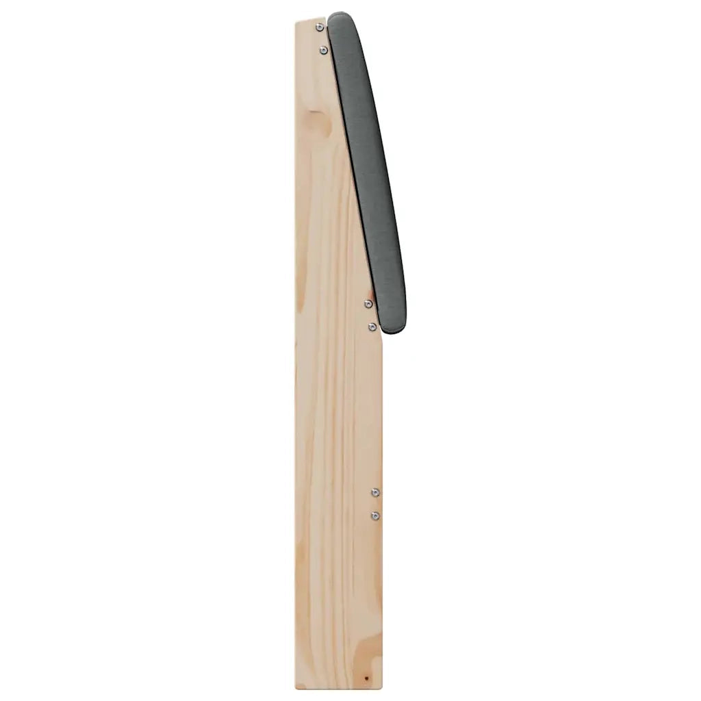 Testiera | Testata imbottita Grigio scuro 75 cm Pino massello