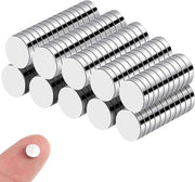 100 piccoli magneti, 6 mm magneti neodymium, minimagneti, forti magneti rotondi con scatola di conservazione per bacheca, tabella magnetica, frigorifero