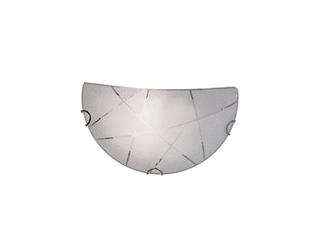 Applique da Interno  E27 in Vetro Bianco