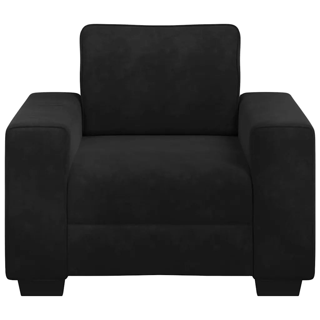 Divano Sedia Nero 60 cm Velluto