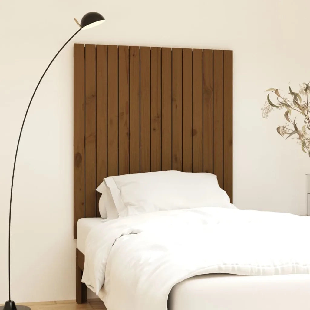 Testiera da Parete Ambra 95,5x3x110cm in Legno Massello di Pino