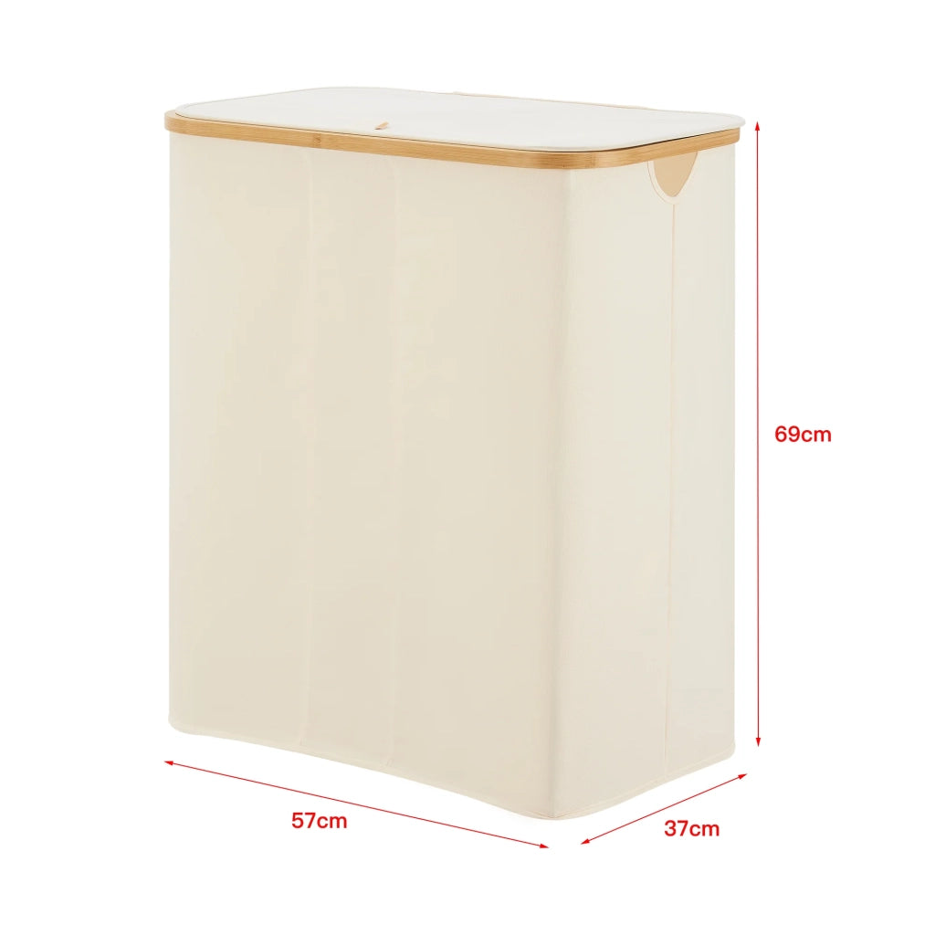 Cesto portabiancheria 69 x 57 x 37 cm beige 03_0008010
