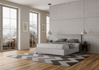 Letto Matrimoniale 160x200 cm con Rete e Contenitore Adele Aragona 1 Bianco