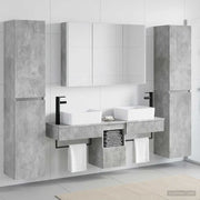 Set di mobili per il bagno 6 pcs Grigio Cemento 3407202