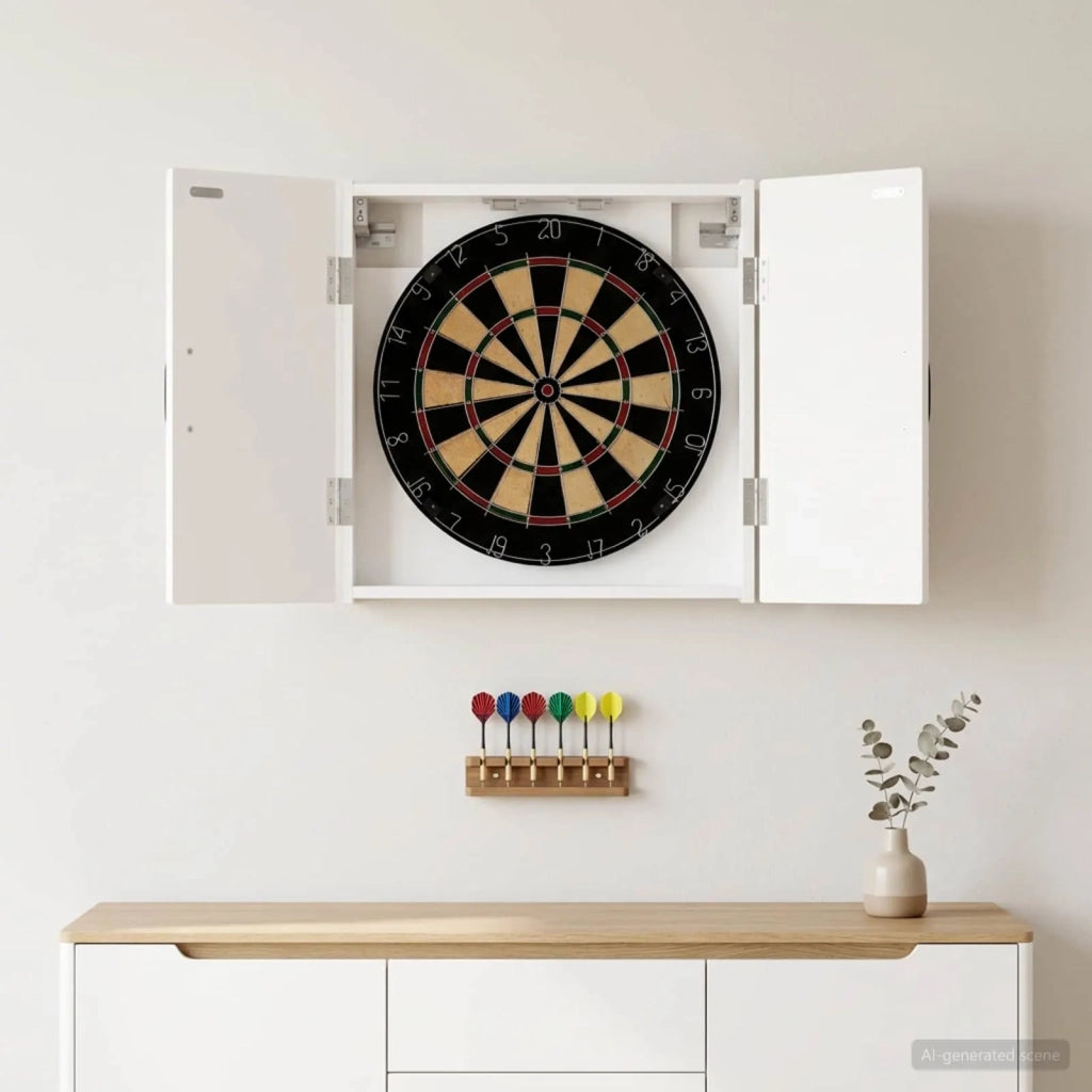 Armadio per Dartboard UTRECHT Bianco 52,5 x 10,5 x 53,5 cm 897765