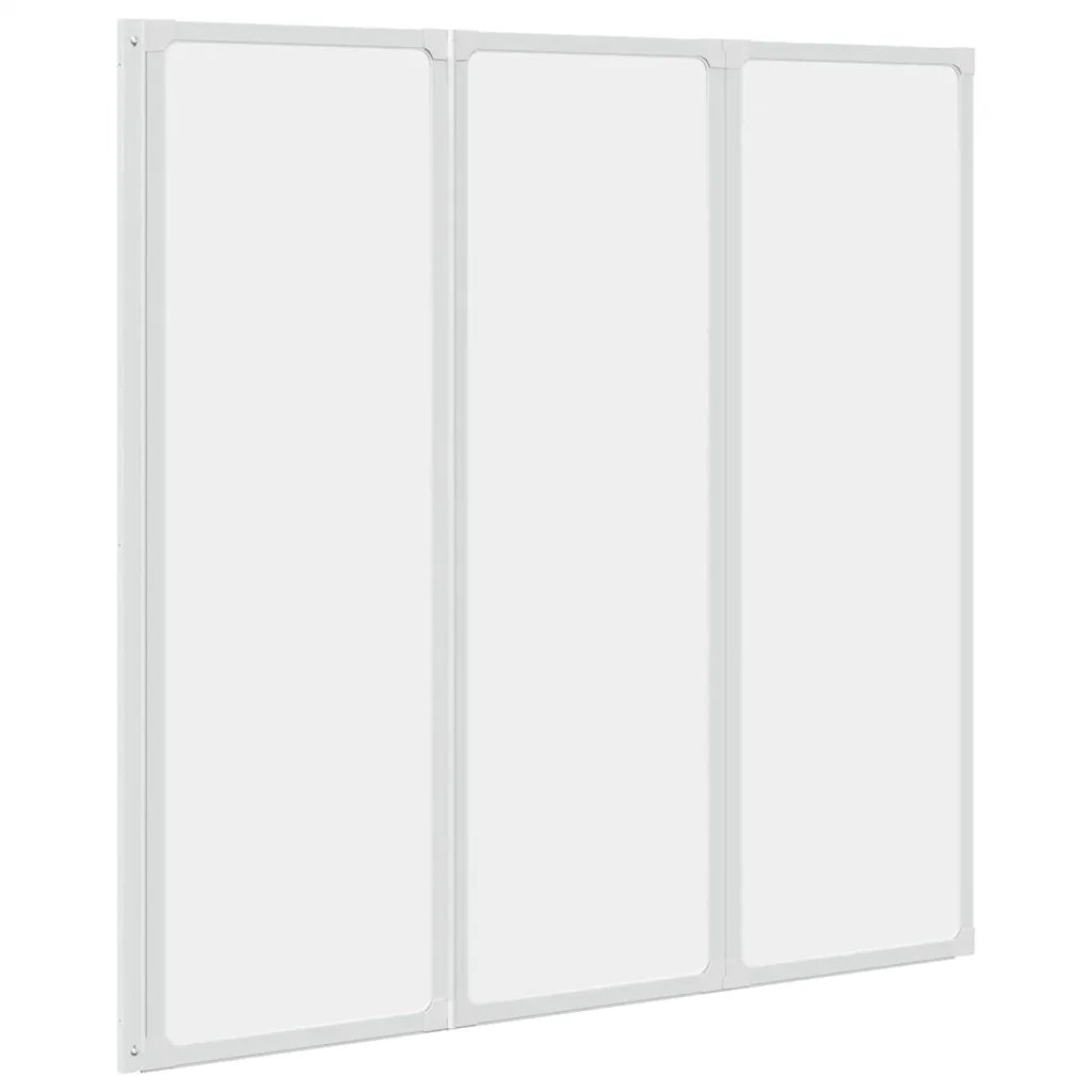 Parete per Doccia e Vasca Bagno 117x120cm 3 Pannelli Pieghevole CFW3933717
