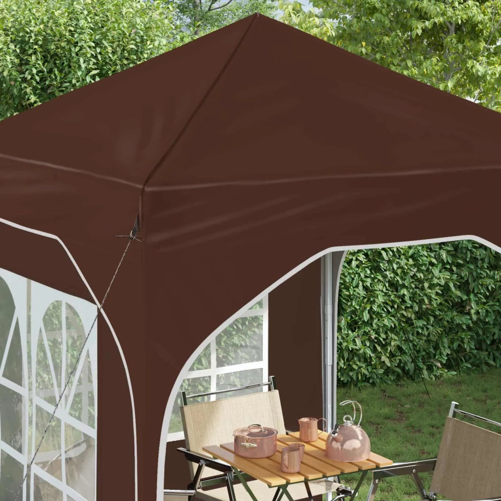 Tenda per feste a pop-up-Gazebo 192 x 192 x 245 cm Marrone 227068