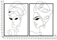 Pannello In Ferro Tribal Woman Simply Coppia cm 70X1X100