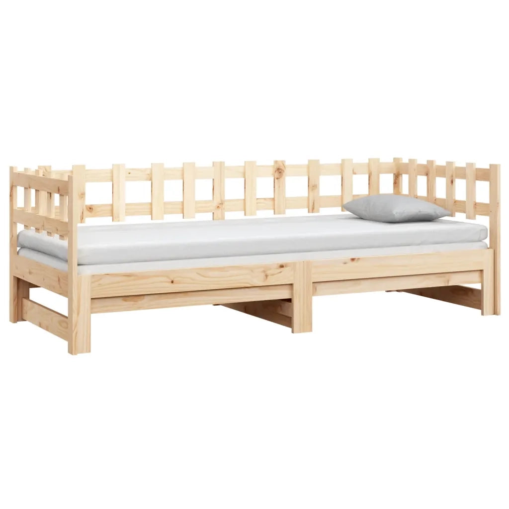 Dormeuse Estraibile 2x(90x200) cm Legno Massello di Pino 820771