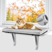 Banco per gatti, sedia per finestra per gatti, lavabile, solarium, lettino per gatti fino a 35 lbs, posti per gatti extra stabili, finestra a risparmio di spazio, cuscino per gatti, 60 x 30 cm