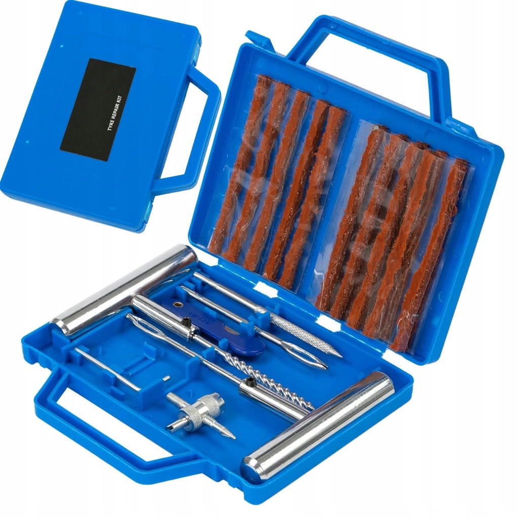 Kit Riparazione Pneumatici 23 in 1 – Riparazione Veloce e Facile | Acciaio Alta Qualità, 23 Pezzi