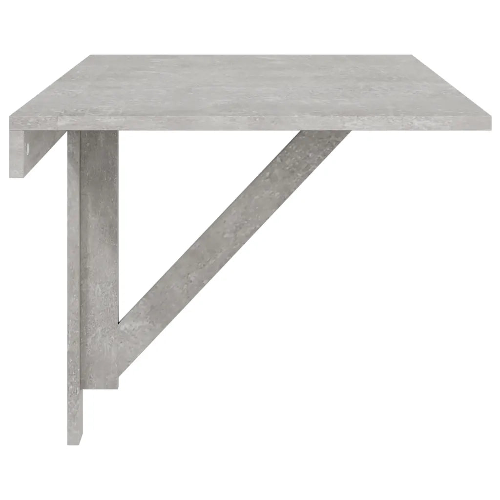 Tavolino Muro Pieghevole Grigio Cemento 100x60x56cm Multistrato CFW3206392