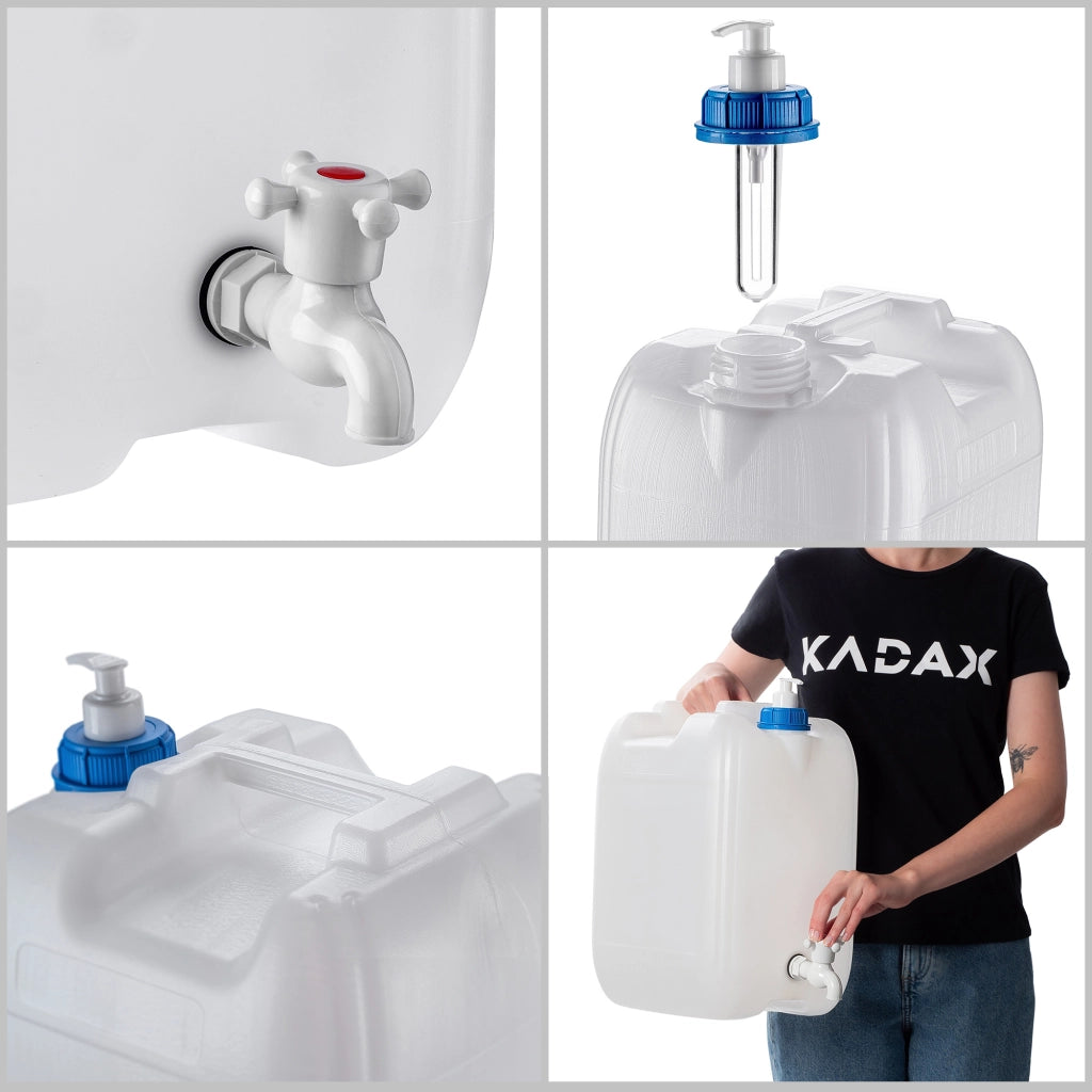 Contenitore per acqua KADAX per lavabo, dispenser di sapone liquido da 20 litri con rubinetto