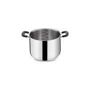 Lagostina 010717020422 Pratica Pentola Alta 22 cm Acciaio Inox 18-10 Fondo Lagoseal Plus a Tre Strati Adatta a Tutti i Piani di Cottura inclusa Induzione Maniglie in Silicone Soft Touch Lavabile in Lavastoviglie colore Acciaio Lucido