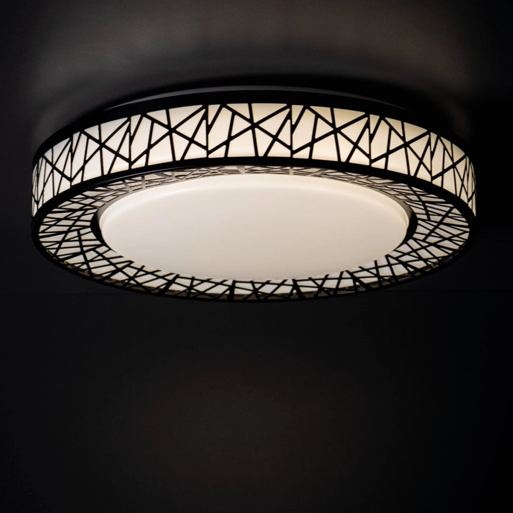 Plafoniera LED tonda 38 cm 17,5W nero/bianco Kanlux