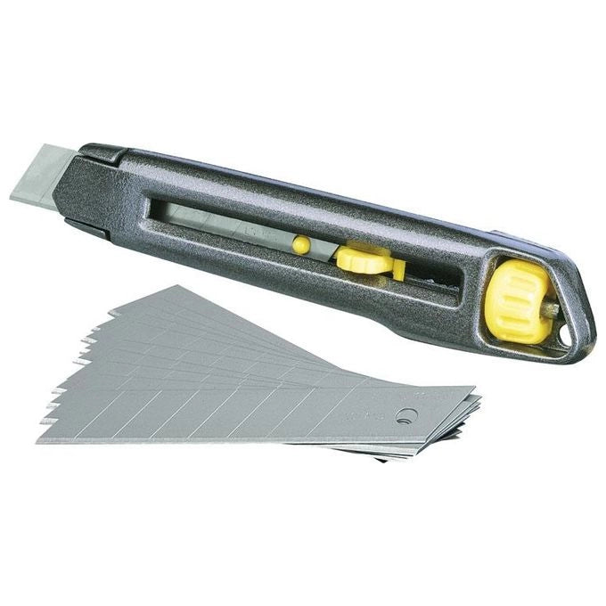 Stanley 1-10-018 Taglierino Grigio, Giallo Taglierino a lama retrattile