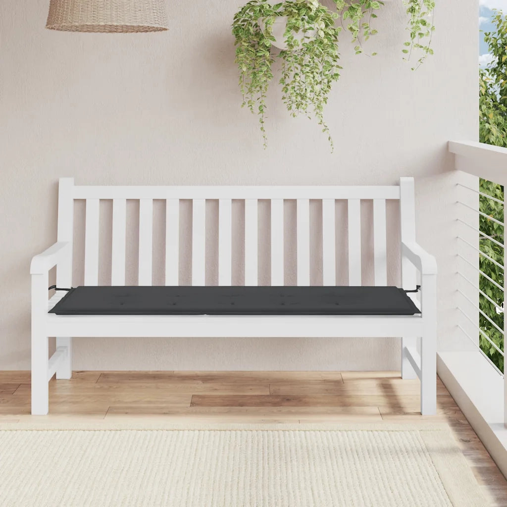 Cuscino per Panca | Cuscini per sedie Nero 150x50x4 cm in Tessuto Oxford