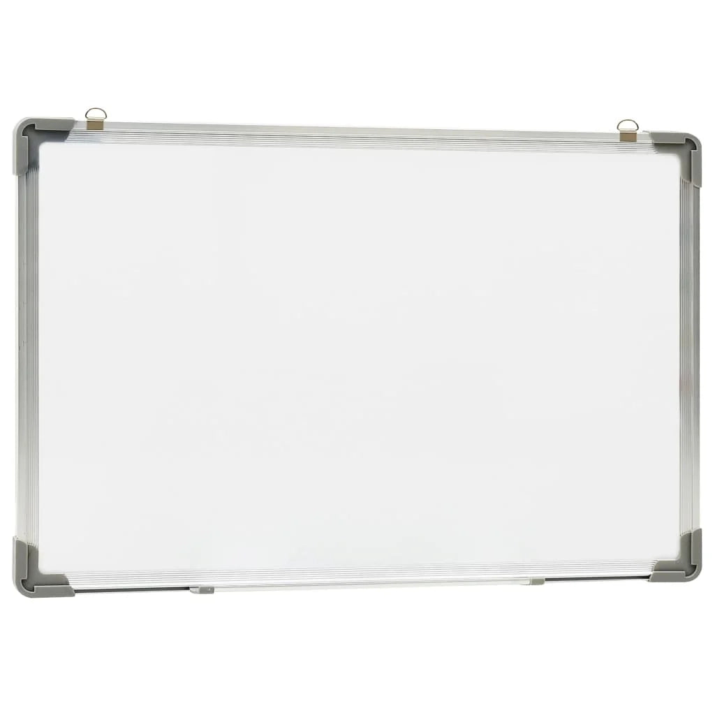 Lavagna magnetica pannello di scrittura per la scuola la casa o l'ufficio cancellabile a secco 60 x 40 cm acciaio bianco 02_0045449