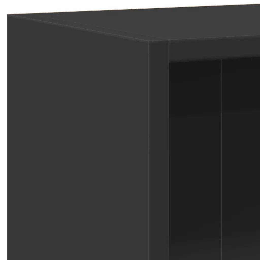 Libreria-Scaffale per Libri-Mobile di Stoccaggio Nera 60x24x76 cm in Legno Multistrato