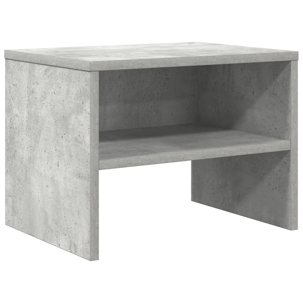 Comodino | Armadio da Notte | Mobiletto da notte Grigio Cemento 40x30x30 cm in Legno Multistrato