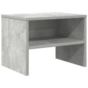 Comodino | Armadio da Notte | Mobiletto da notte Grigio Cemento 40x30x30 cm in Legno Multistrato