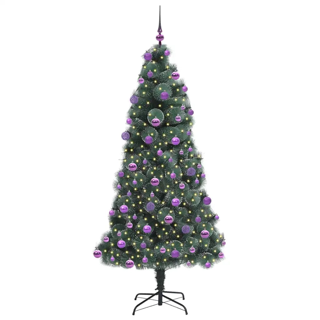 Albero di Natale artificiale pre-illuminato con set di palline 3396184