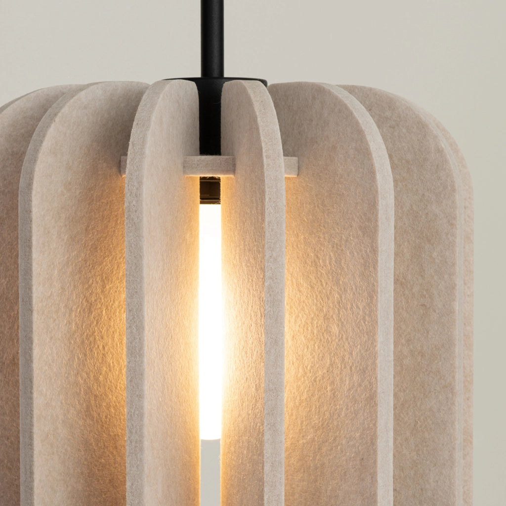 Lampada a sospensione MULA 27cm Paralume in feltro Struttura nera Design moderno