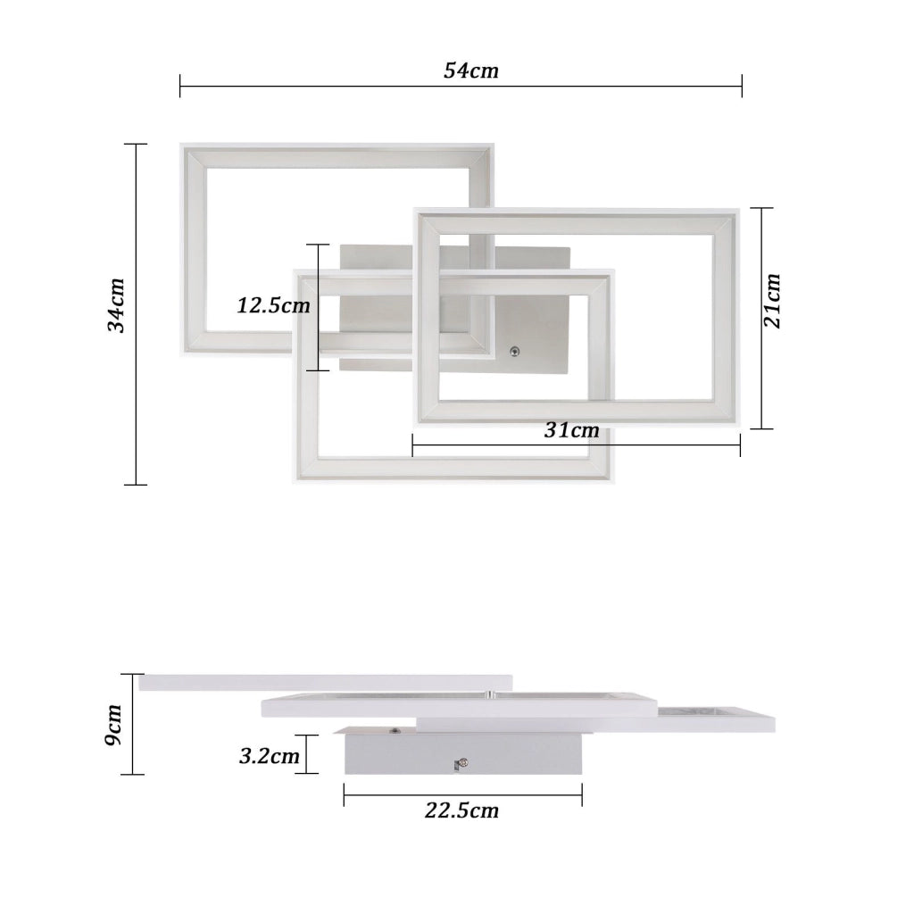 ZMH Lampada da soffitto plafoniera LED RGB dimmerabile telecomando per camera letto