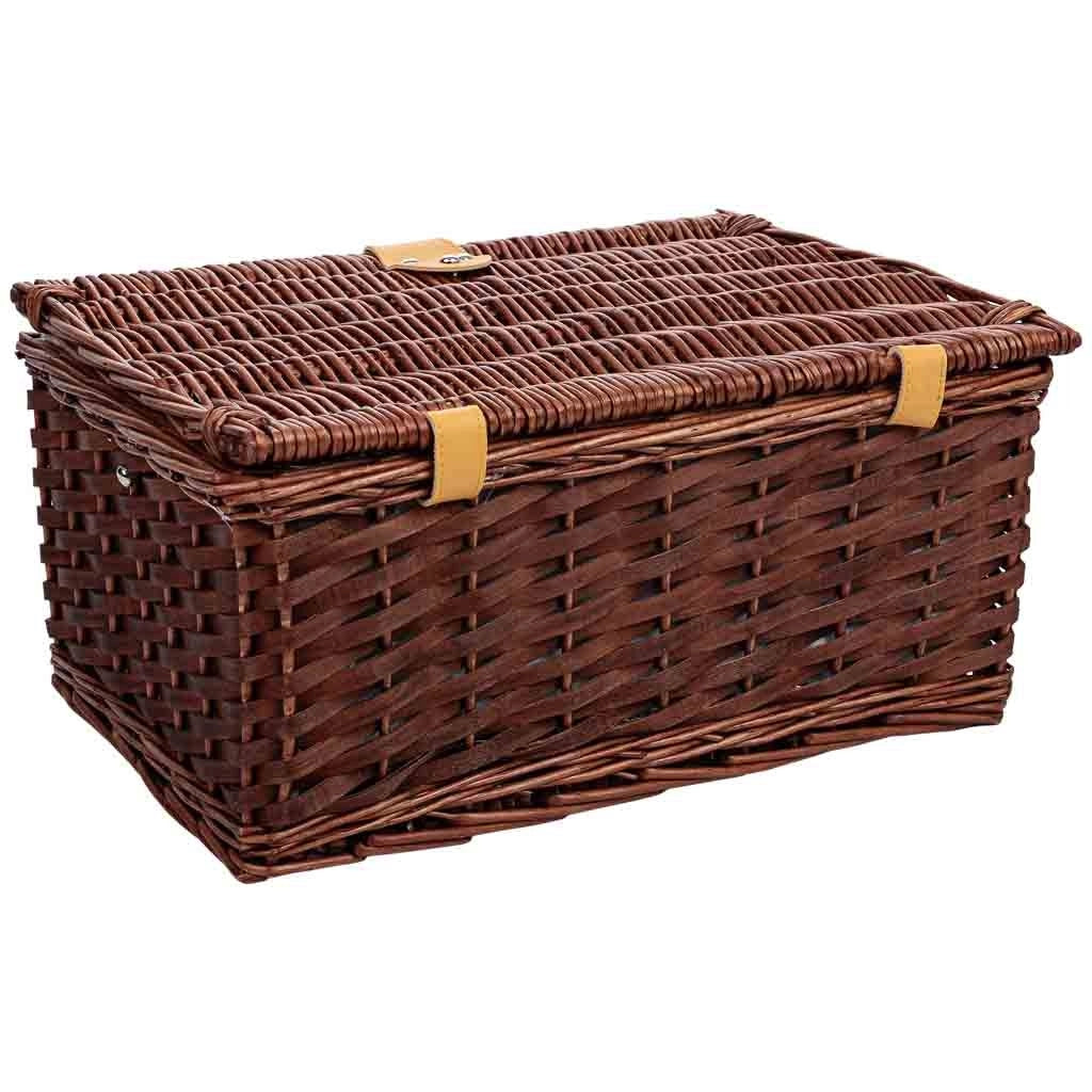 Cestino da picnic per 4 persone, marrone, 40x28x19h cm
