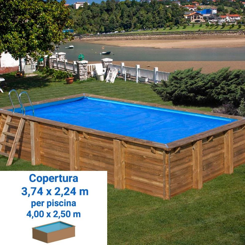 Copertura Isotermica A Bolle 5,65 X 2,68 M Per Piscine In Legno Gre 6,18 X 3,20 M Dimensione piscina: 4.00 X 2.50 m