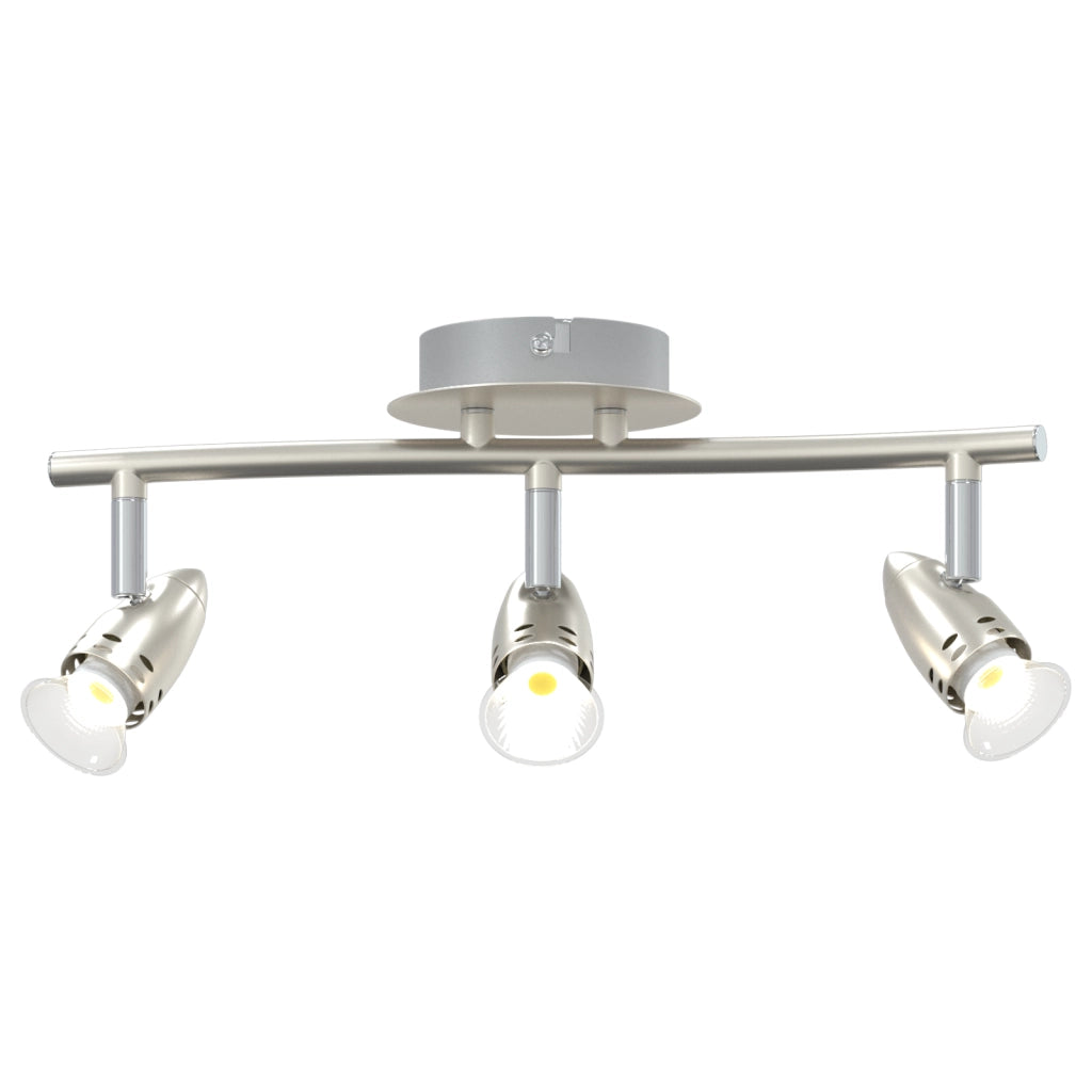 Faretto da soffitto 3 vie regolabile Nichel opaco GU10