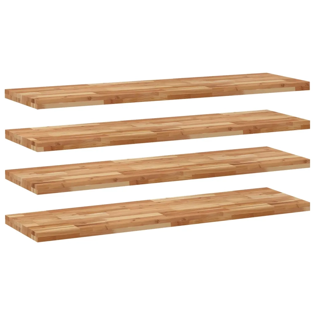 vidaXL Mensole da Parete 4 pz 120x40x4 cm Legno Acacia Rifinito a Olio