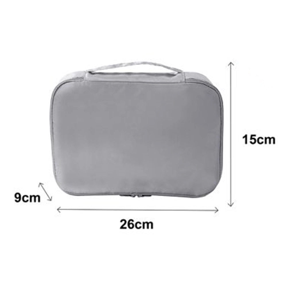 Trade Shop - Organizer Viaggio Organizza Valigia Bagagli Borsa Per Intimo 26x15x9cm Grigia 87717 -