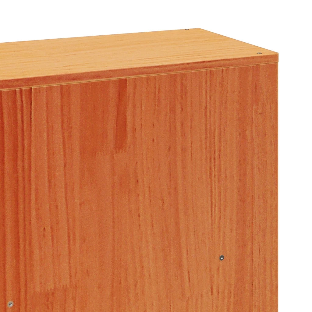 Letto Libreria senza Materasso Marrone Cera 200x200 cm Legno 3323889