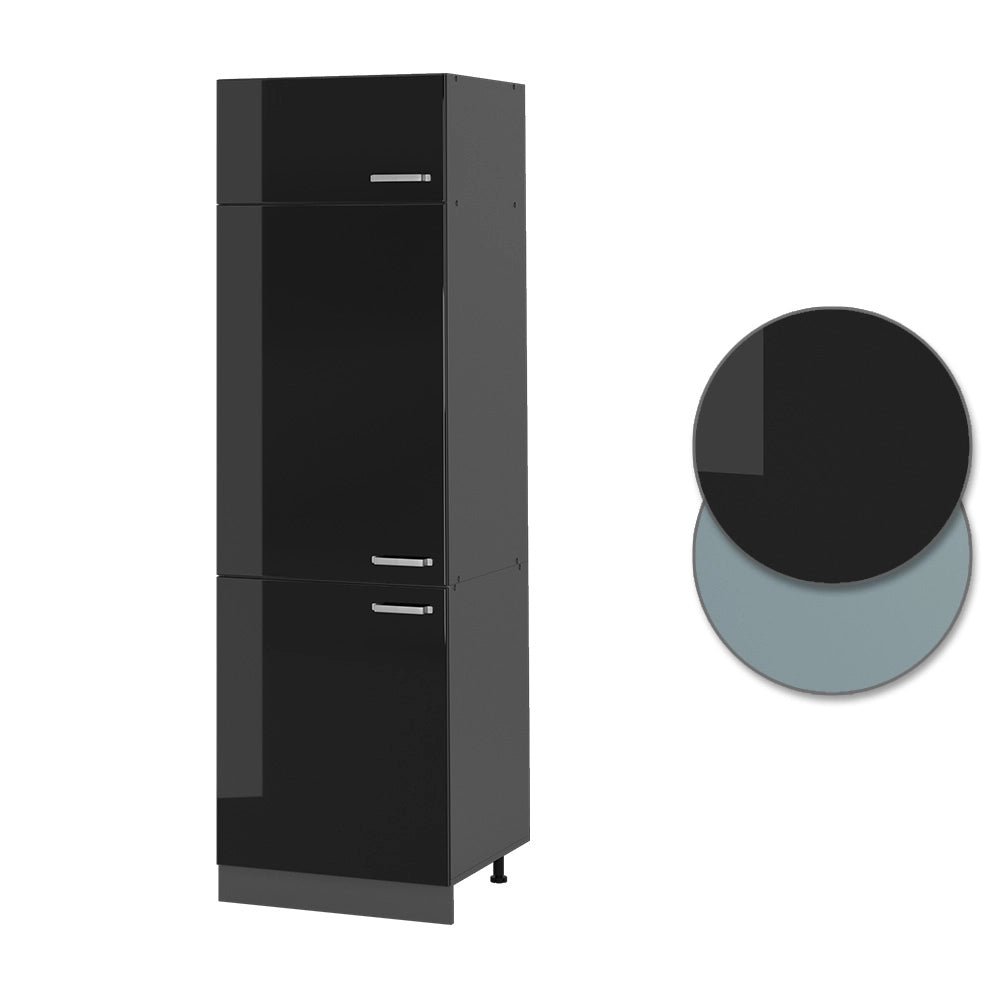 Vicco Armadio frigorifero Nero lucido 60 cm