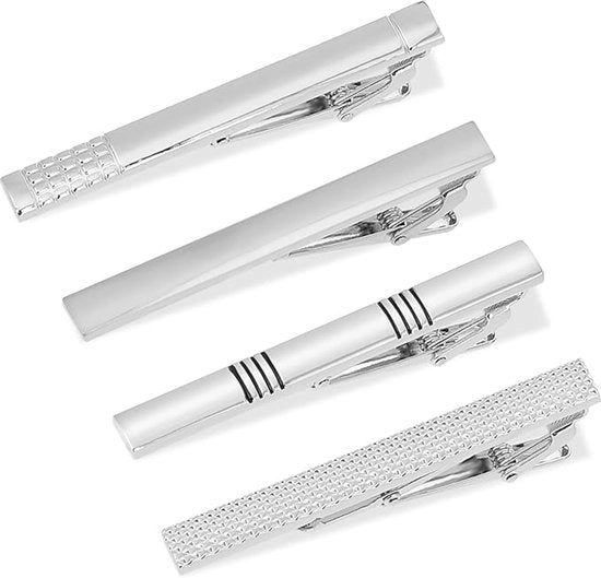 Set di Stroppi da Camicia in Acciaio Inox Argento per Matrimoni, Celebrazioni e Eventi di Lusso, Design Compatto con Chiusura di Sicurezza