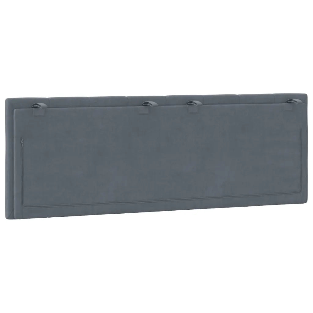 Cuscino Testiera Hanko Grigio Scuro 120 cm in Velluto 374662
