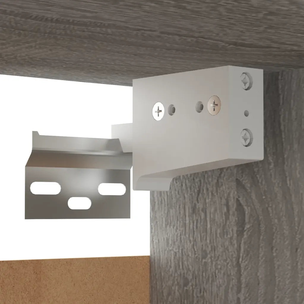 Set di Mobili TV a Parete Grigio Sonoma in Legno Multistrato 3120303
