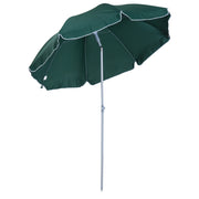 EasyComfort Ombrellone da Esterni 2x2.3 m Portatile e con Tettuccio Inclinabile in Poliestere Verde Scuro