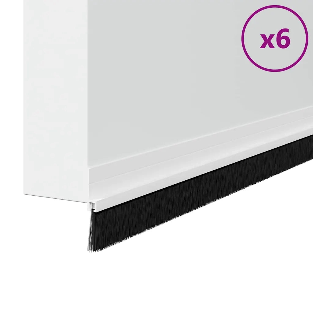 Spazzole per porte autoadesive 6 pz Bianco 100 cm CFW1592994