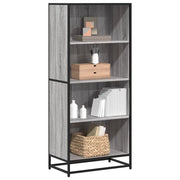 Libreria-Scaffale per Libri-Mobile di Stoccaggio Grigio Sonoma 60x35x139 cm in Truciolato