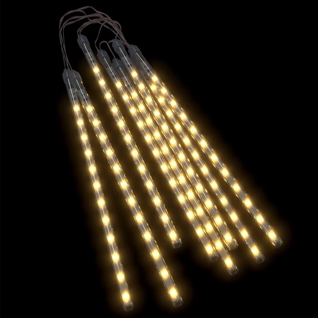 Luci Meteoriche 8 pz 30cm Bianco Caldo 192 LED Interni Esterni cod mxl 41042